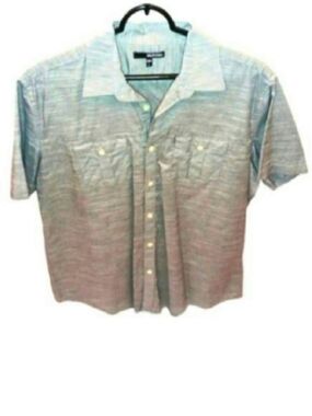 MURANO Button Down Short Sleeve Collar Shirt | EUC | Gray